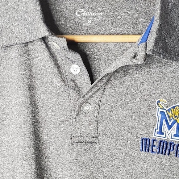 Chiliwear Memphis Tigers Golf Polo Gray Size Small - Picture 5 of 9